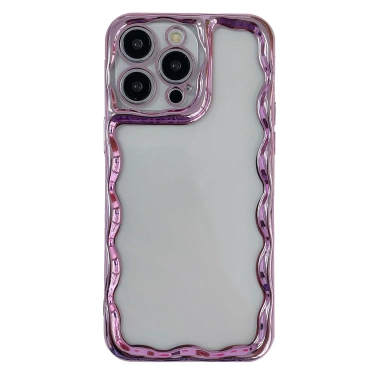 For iPhone 15 Pro Electroplating Phone Case TPU Shockproof Clear Cover