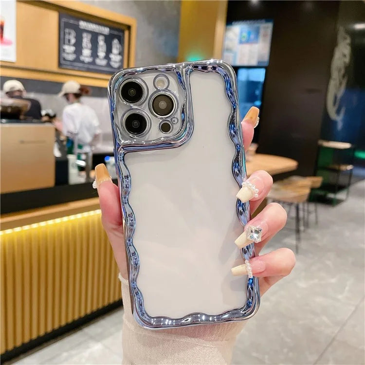 For iPhone 15 Pro Electroplating Phone Case TPU Shockproof Clear Cover