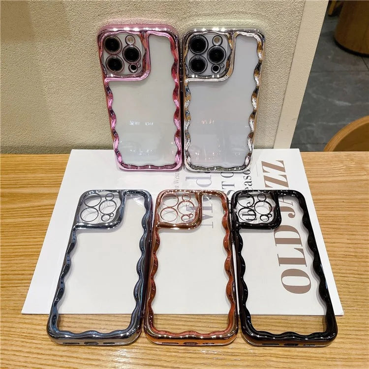 For iPhone 15 Pro Electroplating Phone Case TPU Shockproof Clear Cover