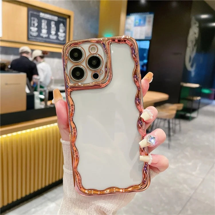 For iPhone 15 Pro Electroplating Phone Case TPU Shockproof Clear Cover