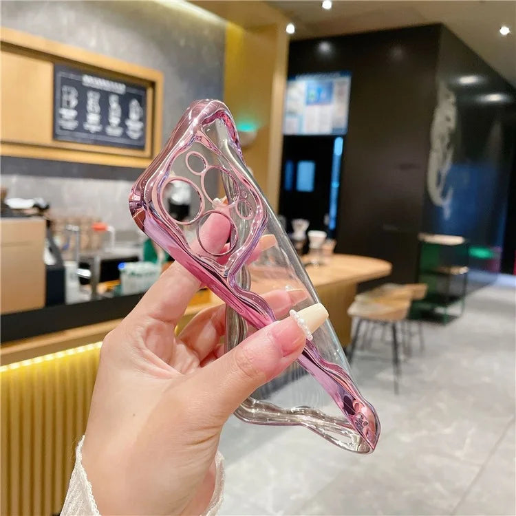 For iPhone 15 Pro Electroplating Phone Case TPU Shockproof Clear Cover