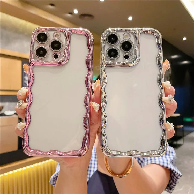 For iPhone 15 Pro Electroplating Phone Case TPU Shockproof Clear Cover