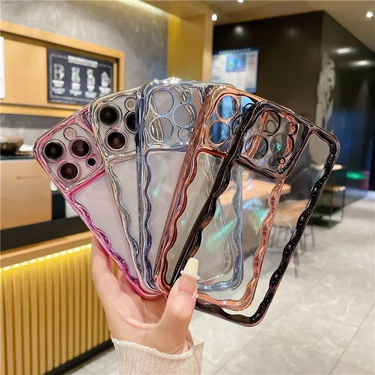For iPhone 15 Pro Electroplating Phone Case TPU Shockproof Clear Cover