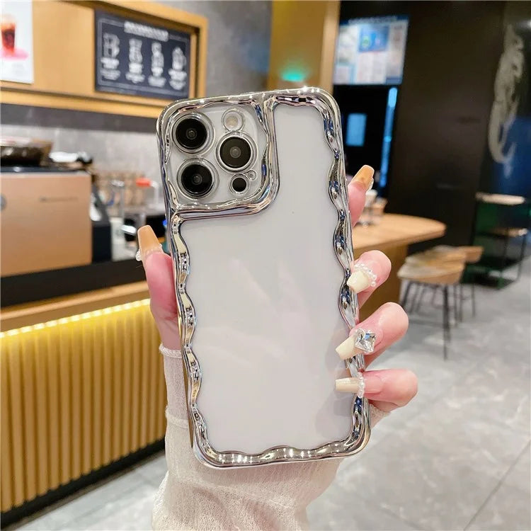 For iPhone 15 Pro Electroplating Phone Case TPU Shockproof Clear Cover