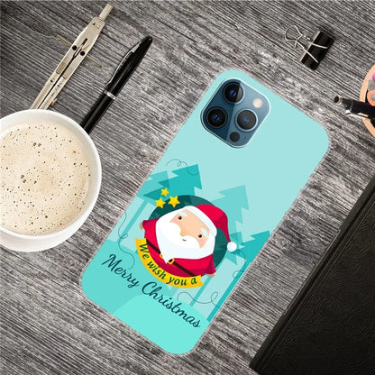 For iPhone 15 Pro Max TPU Case Christmas Pattern Printing Phone Back Cover
