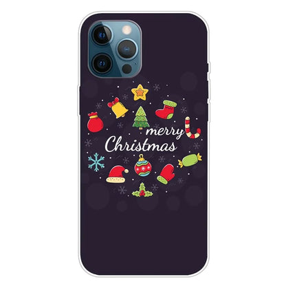 For iPhone 15 Pro Max TPU Case Christmas Pattern Printing Phone Back Cover