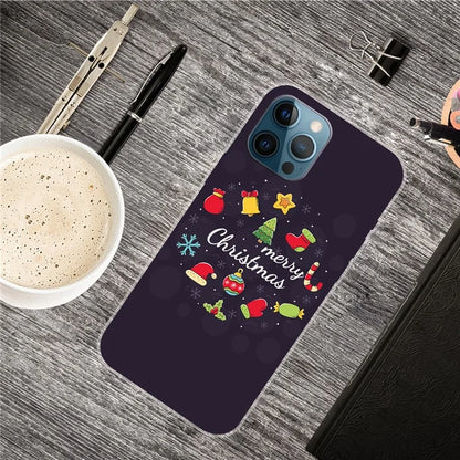For iPhone 15 Pro Max TPU Case Christmas Pattern Printing Phone Back Cover
