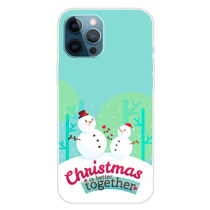 For iPhone 15 Pro Max TPU Case Christmas Pattern Printing Phone Back Cover