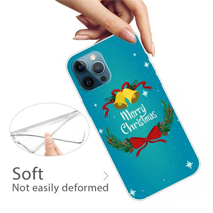 For iPhone 15 Pro Max TPU Case Christmas Pattern Printing Phone Back Cover