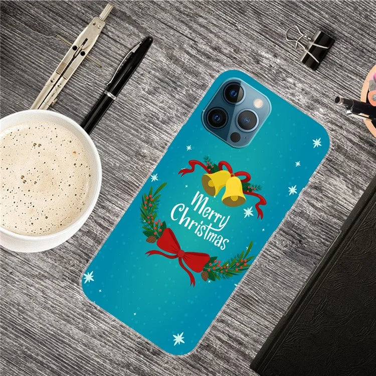 For iPhone 15 Pro Max TPU Case Christmas Pattern Printing Phone Back Cover