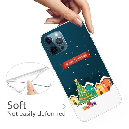 For iPhone 15 Pro Max TPU Case Christmas Pattern Printing Phone Back Cover