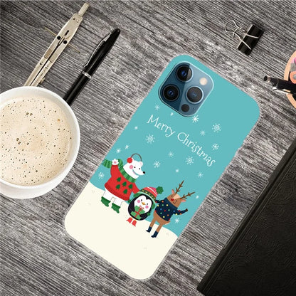 For iPhone 15 Pro Max TPU Case Christmas Pattern Printing Phone Back Cover