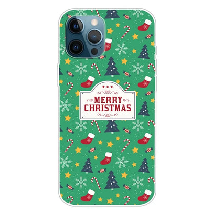 For iPhone 15 Pro Max TPU Case Christmas Pattern Printing Phone Back Cover