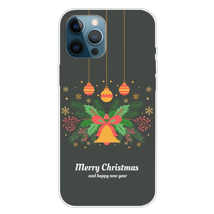 For iPhone 15 Pro Max TPU Case Christmas Pattern Printing Phone Back Cover