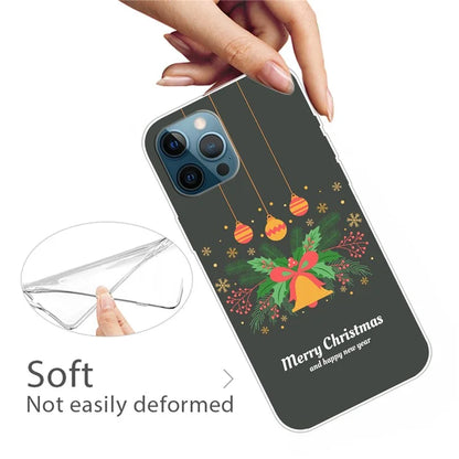 For iPhone 15 Pro Max TPU Case Christmas Pattern Printing Phone Back Cover