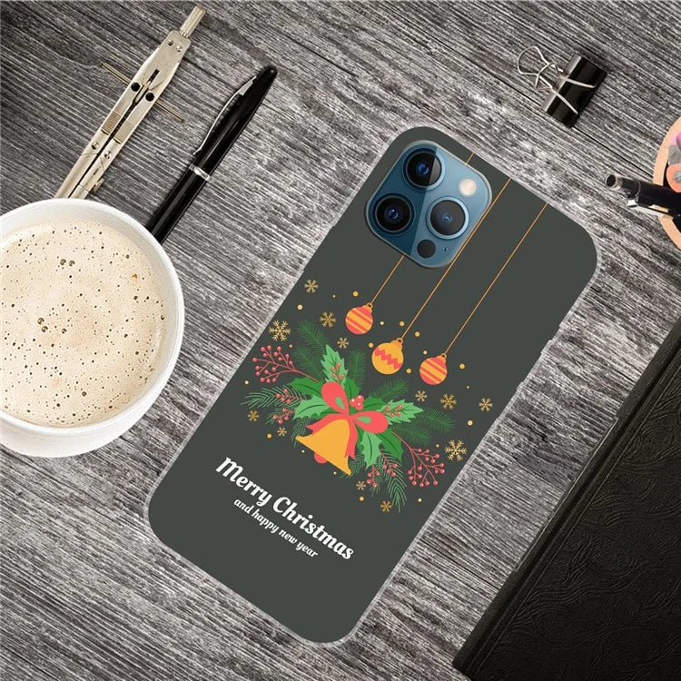 For iPhone 15 Pro Max TPU Case Christmas Pattern Printing Phone Back Cover