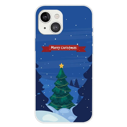 For iPhone 15 Plus TPU Case Anti-scratch Christmas Pattern Phone Cover