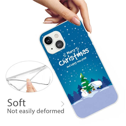 For iPhone 15 Plus TPU Case Anti-scratch Christmas Pattern Phone Cover and Christmas Tree