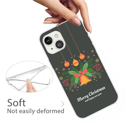 For iPhone 15 Plus TPU Case Anti-scratch Christmas Pattern Phone Cover