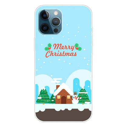 For iPhone 15 Pro Phone Case Christmas Pattern Printing Soft TPU Phone Cover