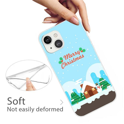 For iPhone 15 Phone Case Christmas Pattern Anti-scratch TPU Cover
