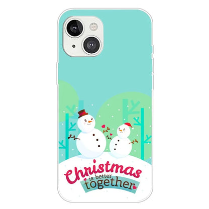 For iPhone 15 Phone Case Christmas Pattern Anti-scratch TPU Cover