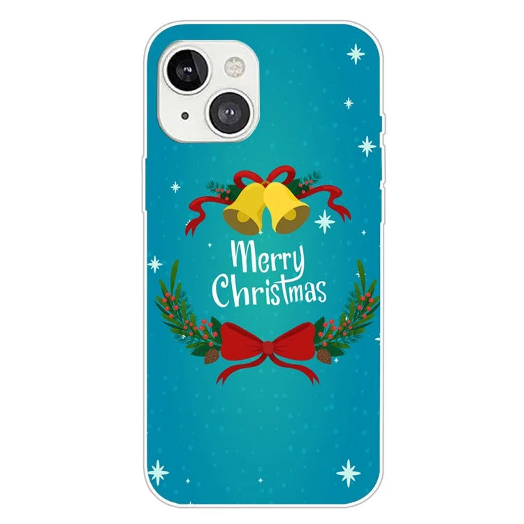 For iPhone 15 Phone Case Christmas Pattern Anti-scratch TPU Cover
