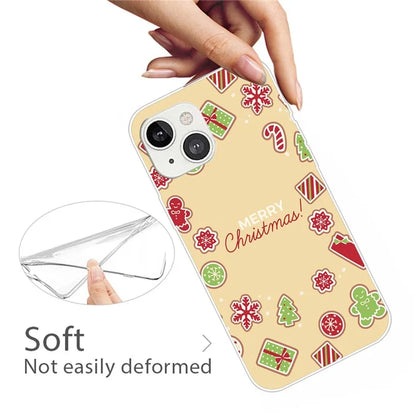 For iPhone 15 Phone Case Christmas Pattern Anti-scratch TPU Cover