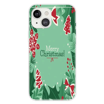 For iPhone 15 Phone Case Christmas Pattern Anti-scratch TPU Cover