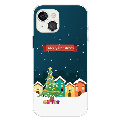 For iPhone 15 Phone Case Christmas Pattern Anti-scratch TPU Cover