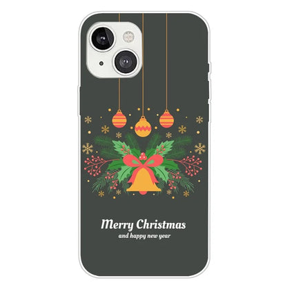 For iPhone 15 Phone Case Christmas Pattern Anti-scratch TPU Cover