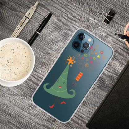 For iPhone 15 Pro Case Xmas Pattern Printing Soft TPU Protective Phone Cover