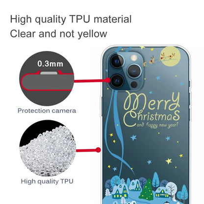 For iPhone 15 Pro Case Xmas Pattern Printing Soft TPU Protective Phone Cover