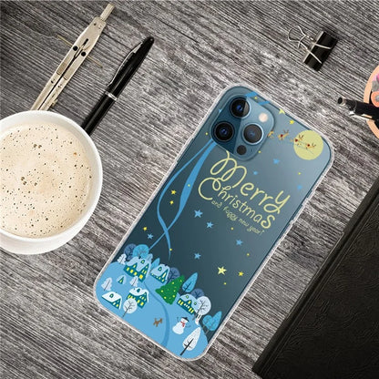 For iPhone 15 Pro Case Xmas Pattern Printing Soft TPU Protective Phone Cover