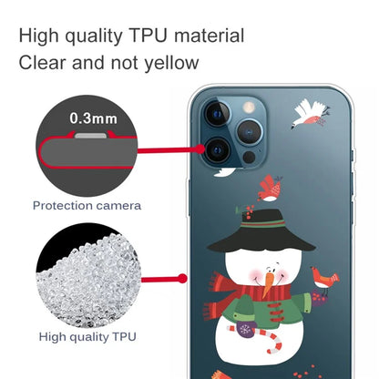 For iPhone 15 Pro Case Xmas Pattern Printing Soft TPU Protective Phone Cover