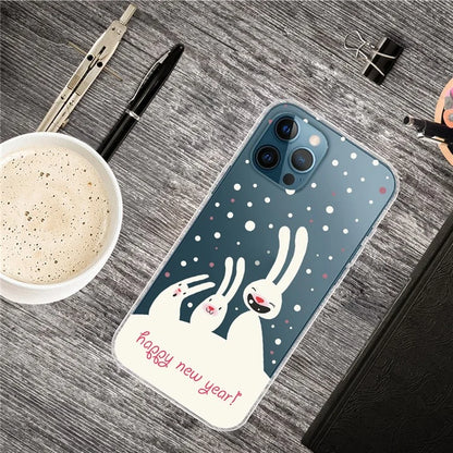 For iPhone 15 Pro Case Xmas Pattern Printing Soft TPU Protective Phone Cover