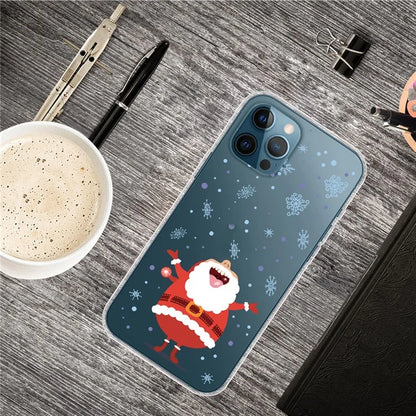For iPhone 15 Pro Case Xmas Pattern Printing Soft TPU Protective Phone Cover