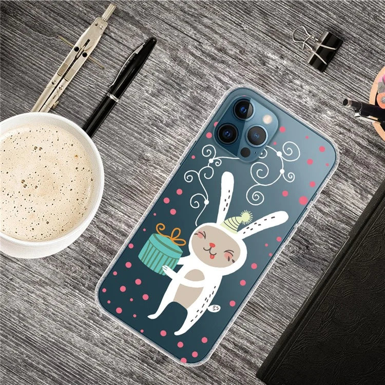 For iPhone 15 Pro Case Xmas Pattern Printing Soft TPU Protective Phone Cover