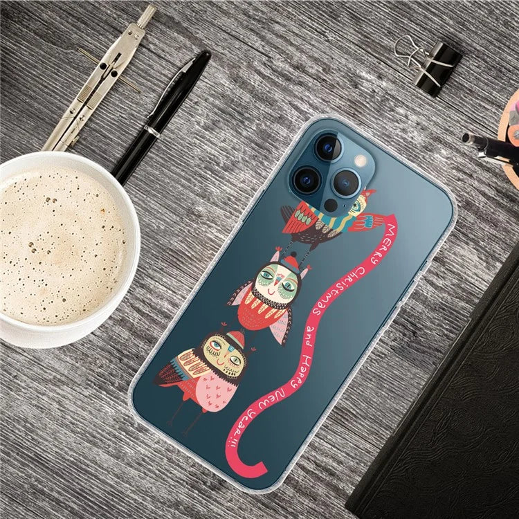 For iPhone 15 Pro Case Xmas Pattern Printing Soft TPU Protective Phone Cover