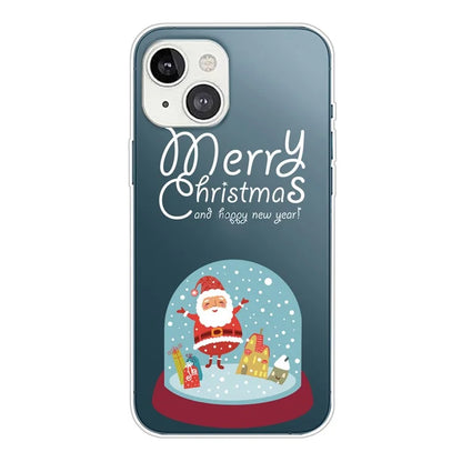 For iPhone 15 Slim Case Xmas Pattern Printing Soft TPU Phone Protector