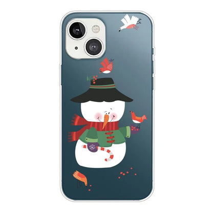 For iPhone 15 Slim Case Xmas Pattern Printing Soft TPU Phone Protector