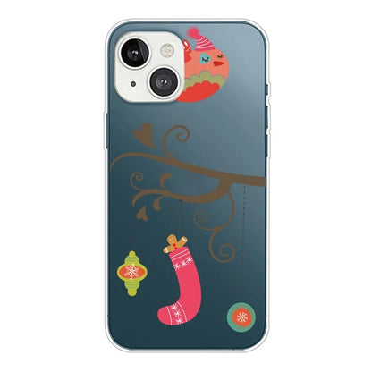 For iPhone 15 Slim Case Xmas Pattern Printing Soft TPU Phone Protector