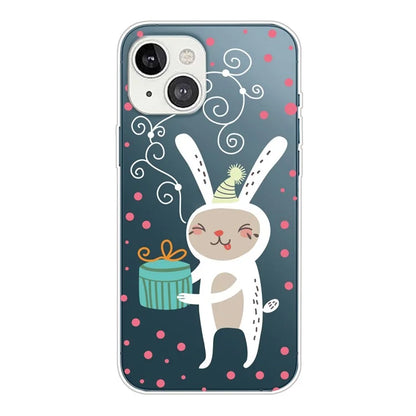 For iPhone 15 Slim Case Xmas Pattern Printing Soft TPU Phone Protector