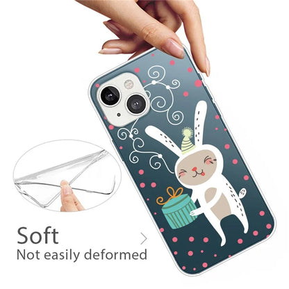 For iPhone 15 Slim Case Xmas Pattern Printing Soft TPU Phone Protector