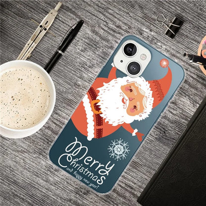 For iPhone 15 Slim Case Xmas Pattern Printing Soft TPU Phone Protector