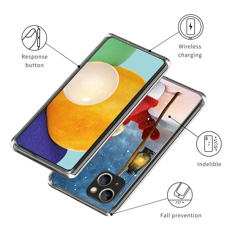 Christmas Series Slim TPU Phone Cover for iPhone 15 Case Pattern Printing Phone Shell