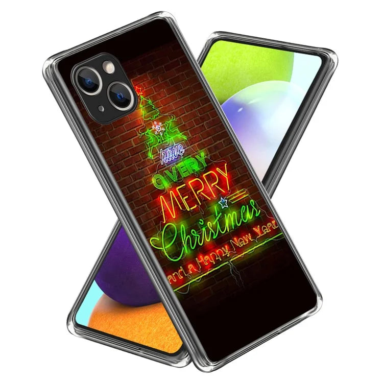 Christmas Series Slim TPU Phone Cover for iPhone 15 Case Pattern Printing Phone Shell