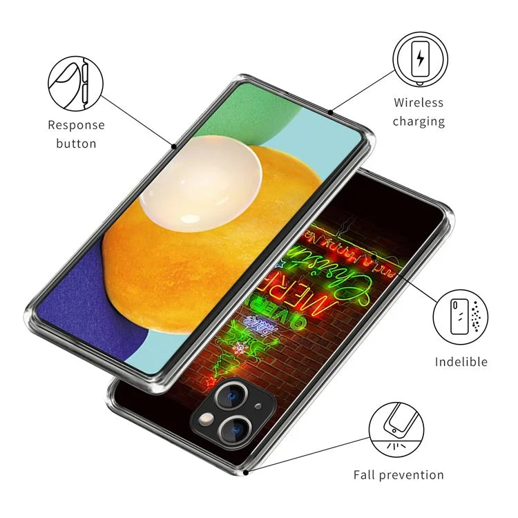 Christmas Series Slim TPU Phone Cover for iPhone 15 Case Pattern Printing Phone Shell
