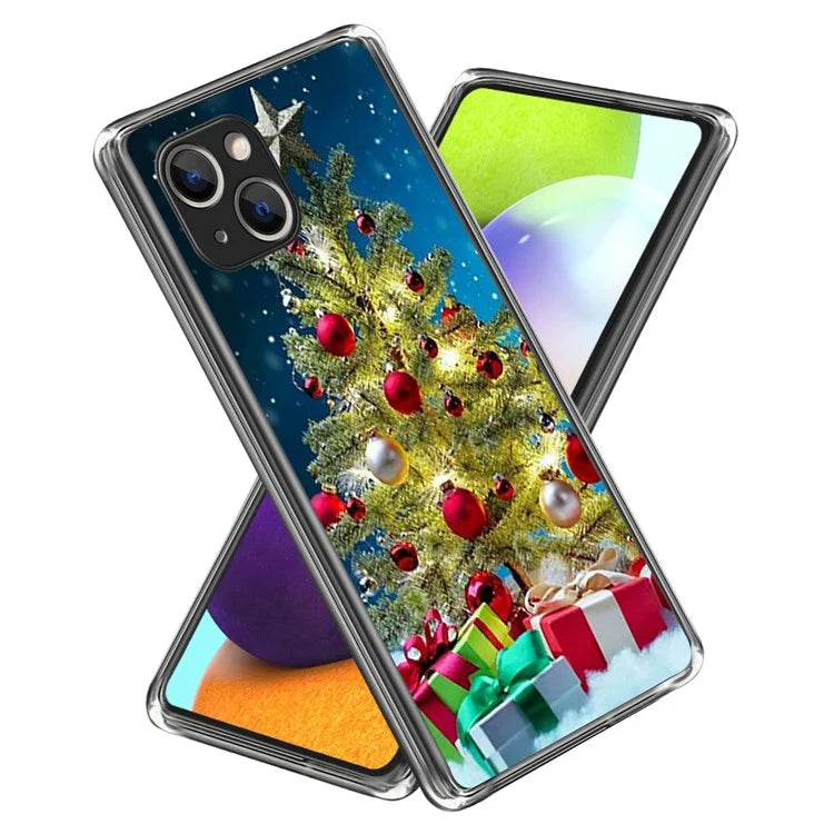 Christmas Series Slim TPU Phone Cover for iPhone 15 Case Pattern Printing Phone Shell