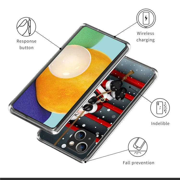 Christmas Series Slim TPU Phone Cover for iPhone 15 Case Pattern Printing Phone Shell